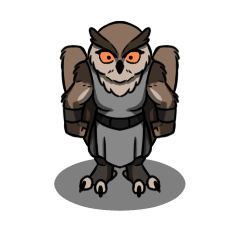 Owlfolk Barbarian 1 by Hammertheshark